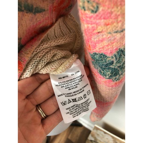 Anthropologie Postmark Devon Pink Floral Cardigan - Picture 5 of 7